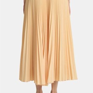 A.L.C. Peach Pleated A-Line Skirt